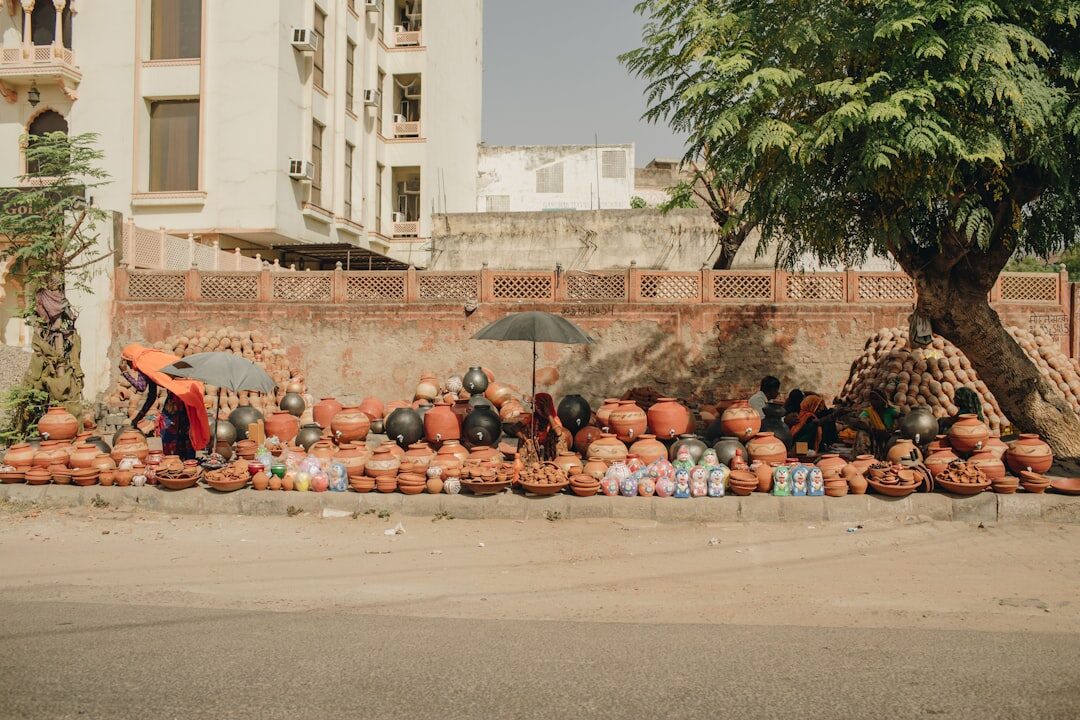 african street vendor selling goods
